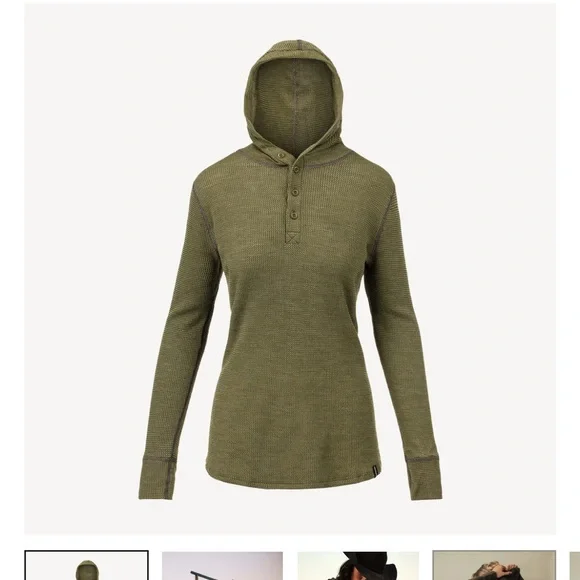 Duckworth Olive Hooded Sweatshirt M - Picture 6 of 7